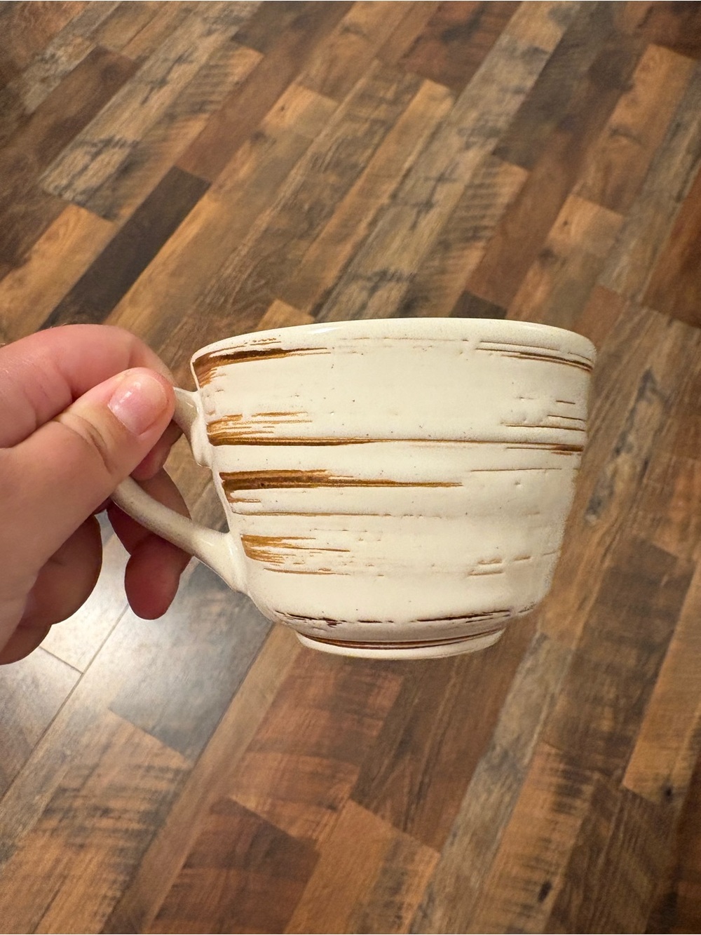 White Brown Tea Cup